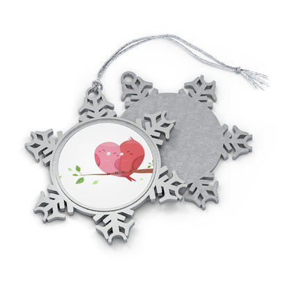 Love Birds | Pewter Snowflake Ornament | Gift for Occasions | Home and Decor Printify