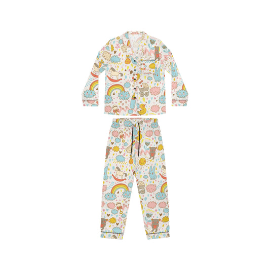 Nursery | Women's Satin Pajamas (AOP) | Printed Night Suit for Women - Done With Love Store