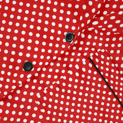 Red Polka Dots | Women's Satin Pajamas (AOP) | Printed Night Suit for Women - Done With Love Store