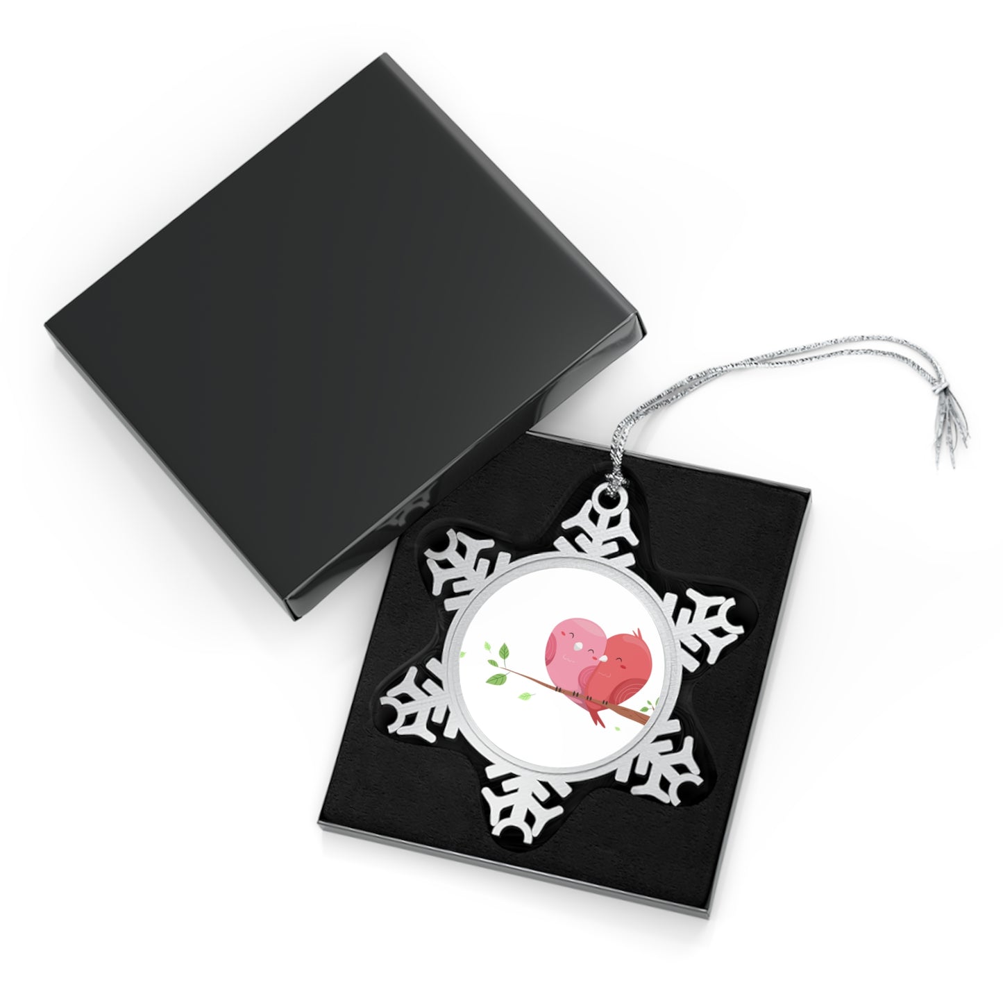 Love Birds | Pewter Snowflake Ornament | Gift for Occasions | Home and Decor Printify