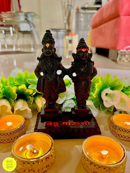 Vithal Rukhmini Polyresin Fibre Murti Portable- Diwali Decor| HOUSE WARMING GIFTS| HOME DECOR| New Home Art | Housewarming Gift | Custom House Art | NO MESS| DIWALI|Indian festivals BY DONE W - Done With Love Store