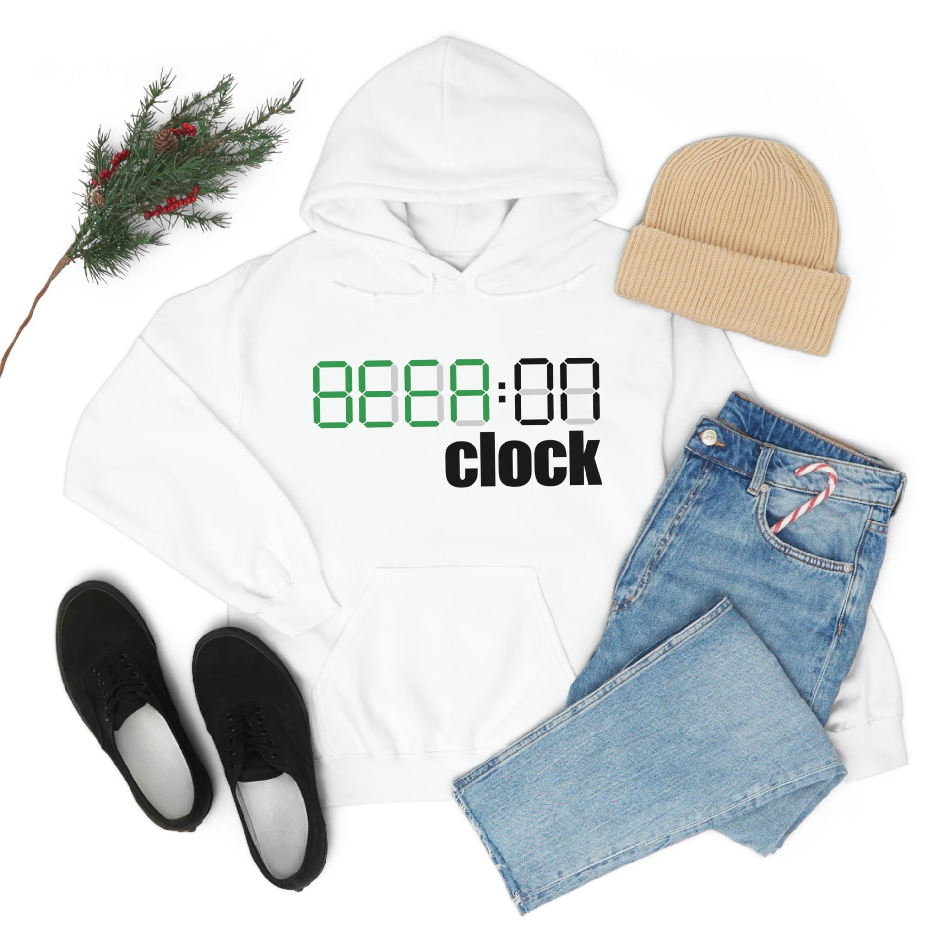 Beer On Clock | Unisex Heavy Blend™ Hooded Sweatshirt | Hoodie for Men | Hoodie for Women - Done With Love Store