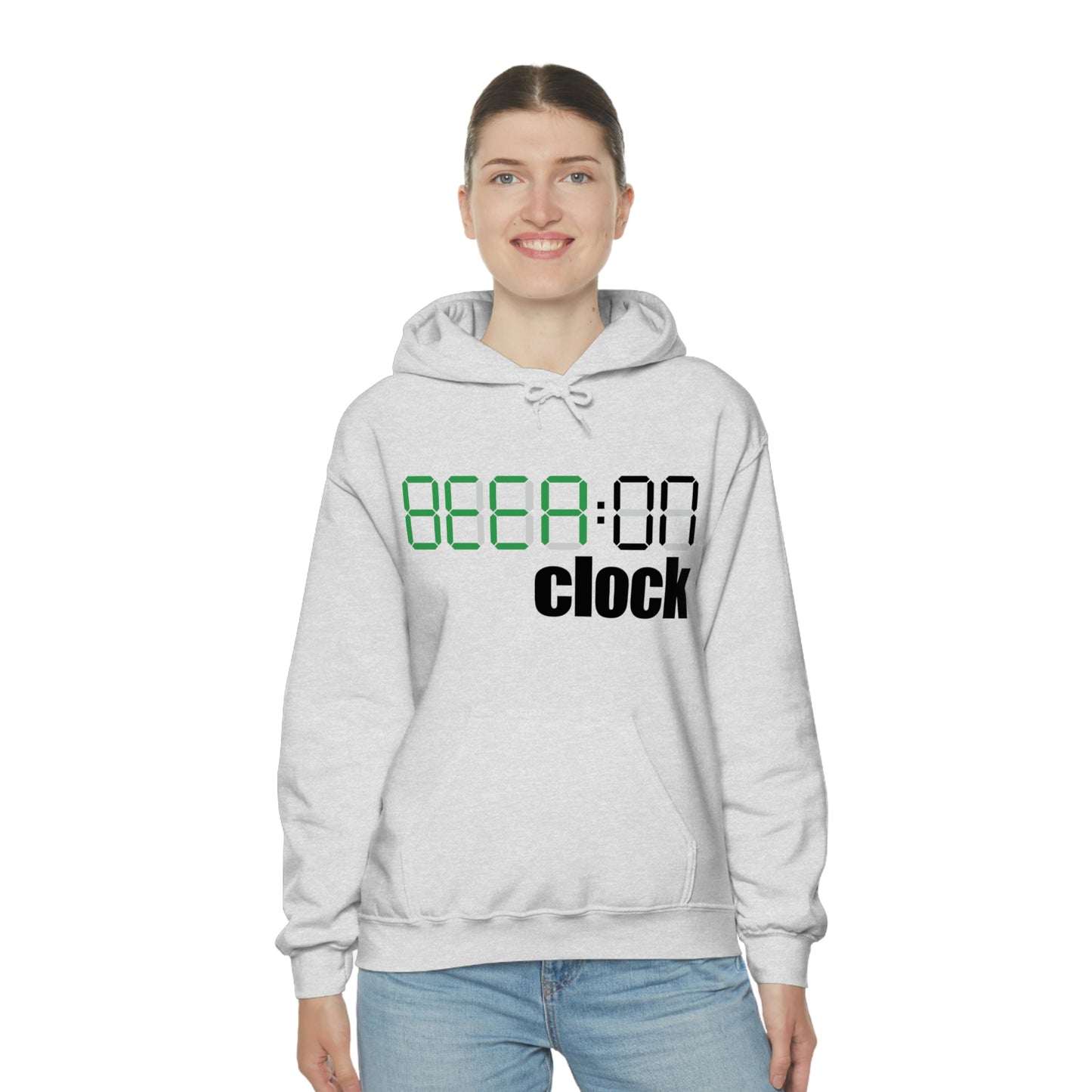 Beer On Clock | Unisex Heavy Blend™ Hooded Sweatshirt | Hoodie for Men | Hoodie for Women - Done With Love Store