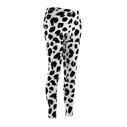 Leopard Black | Women's Cut & Sew Casual Leggings (AOP) | Printed Leggings for Women - Done With Love Store