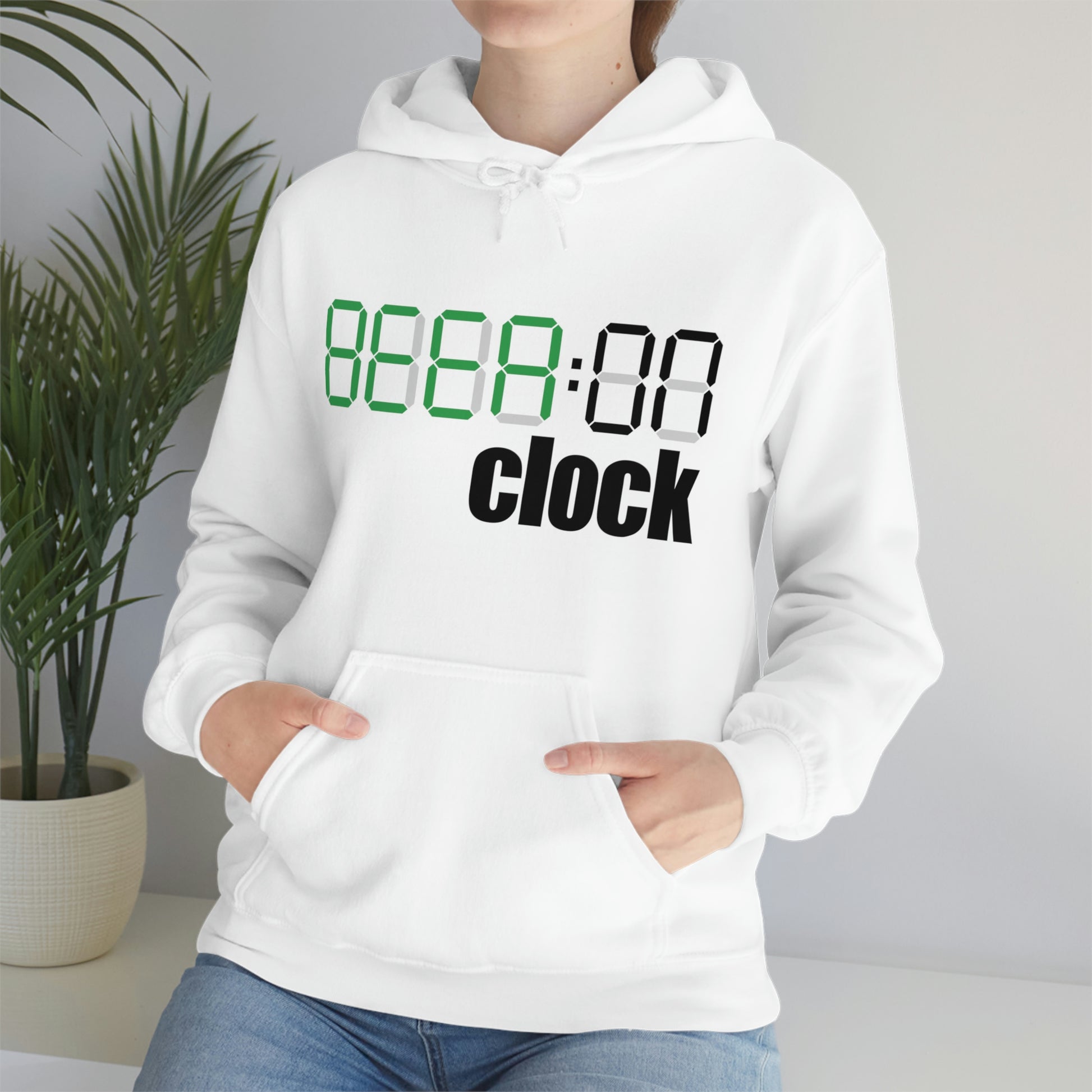 Beer On Clock | Unisex Heavy Blend™ Hooded Sweatshirt | Hoodie for Men | Hoodie for Women - Done With Love Store