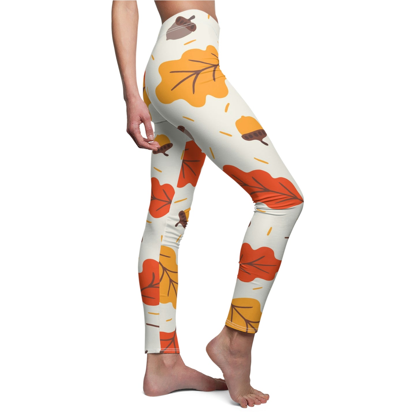 Autumn Leaves | Women's Cut & Sew Casual Leggings (AOP) | Printed Leggings for Women - Done With Love Store