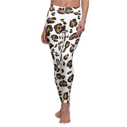 Leopard Brown | Women's Cut & Sew Casual Leggings (AOP) | Printed Leggings for Women - Done With Love Store