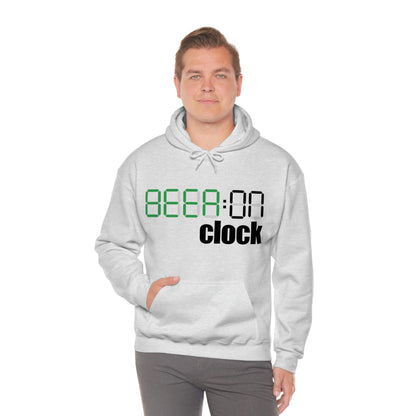 Beer On Clock | Unisex Heavy Blend™ Hooded Sweatshirt | Hoodie for Men | Hoodie for Women - Done With Love Store