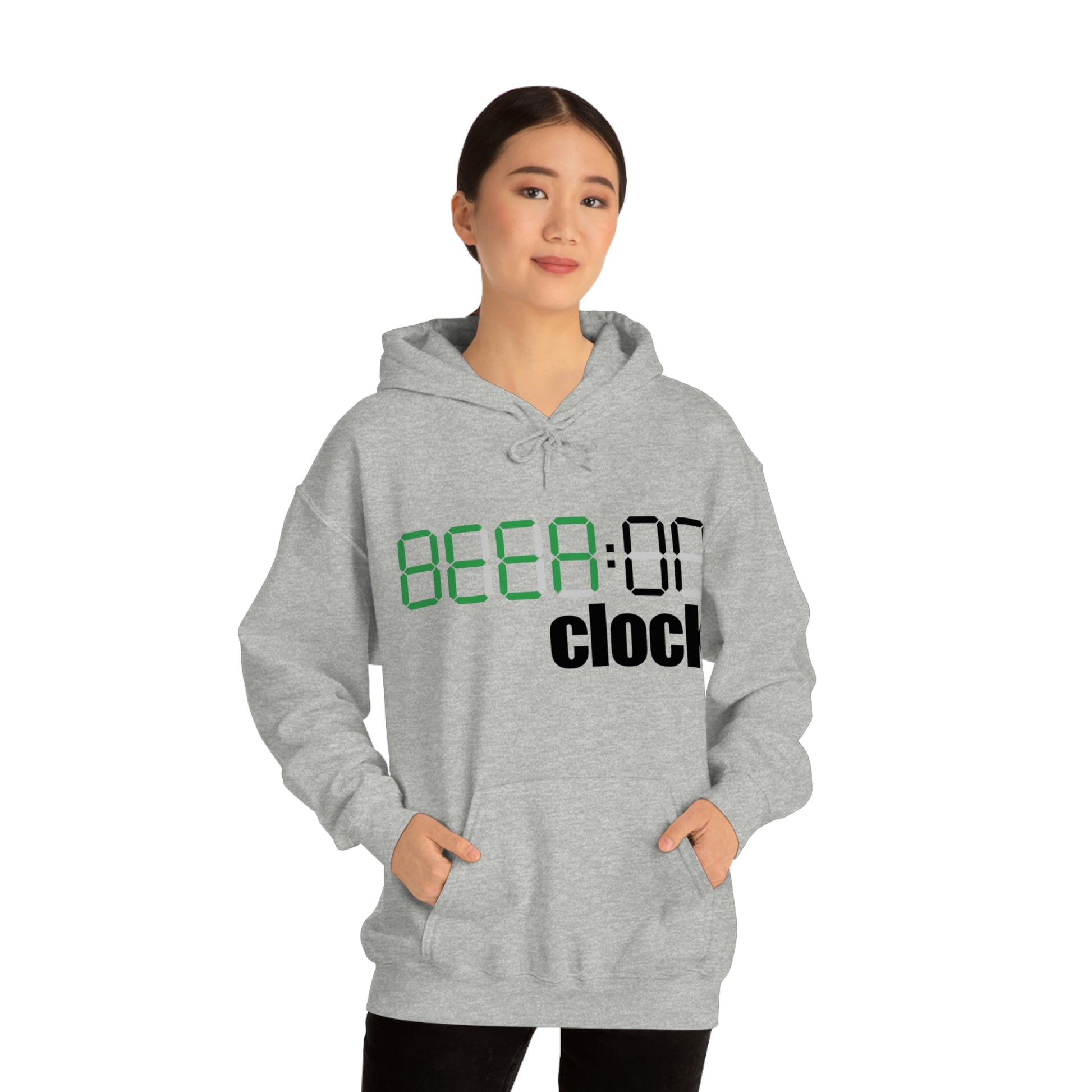 Beer On Clock | Unisex Heavy Blend™ Hooded Sweatshirt | Hoodie for Men | Hoodie for Women - Done With Love Store