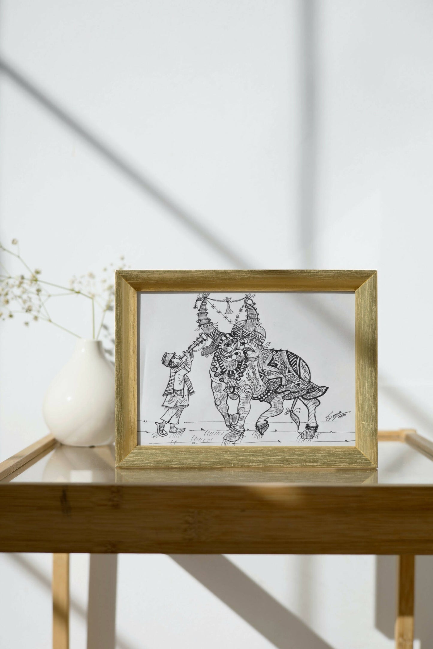 BULL ART-BW8 | HOUSE WARMING GIFTS | HOME DECOR| New Home Art | Housewarming Gift | Custom House Art | House Wall Art | Home Sweet Home | Gifts with Purpose BY DONE WITH LOVE Positive Vibes