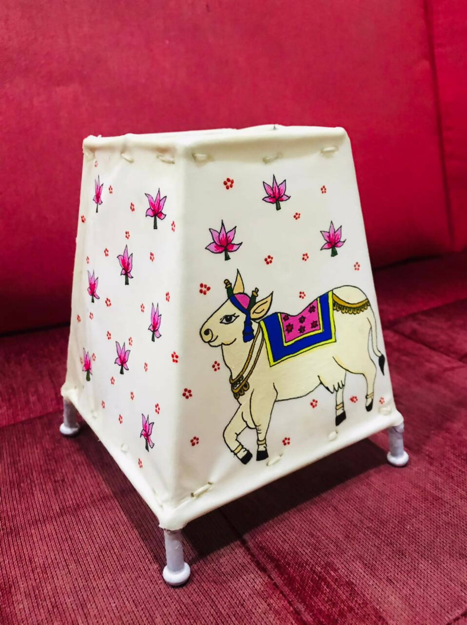 COW ART THOLU LAMP TL3 | HOUSE WARMING GIFTS| HOME DECOR| New Home Art | Housewarming Gift | Custom House Art | House Wall Art | Home Sweet Home | Gifts with Purpose BY DONE WITH LOVE