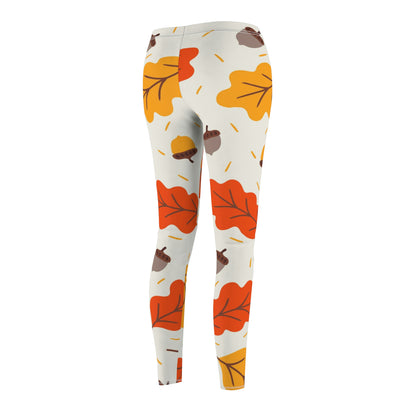 Autumn Leaves | Women's Cut & Sew Casual Leggings (AOP) | Printed Leggings for Women - Done With Love Store