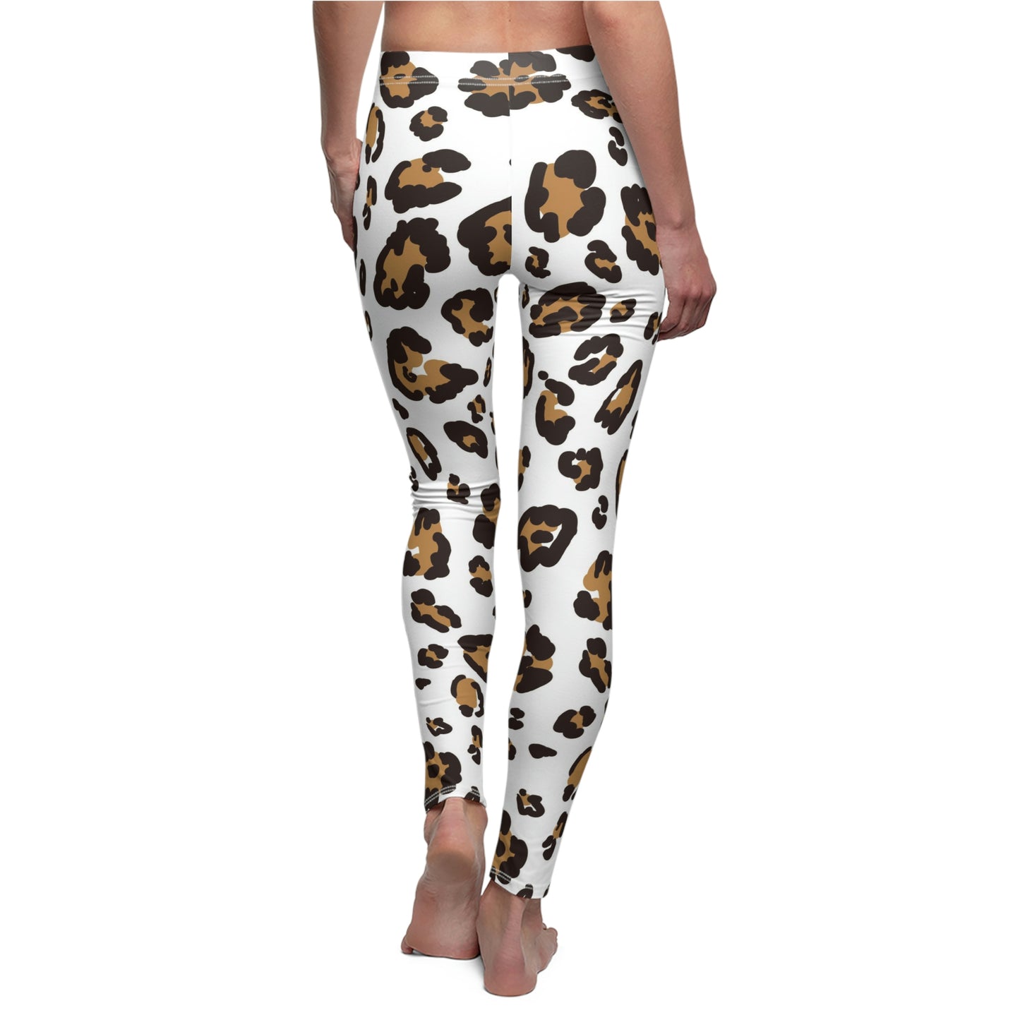 Leopard Brown | Women's Cut & Sew Casual Leggings (AOP) | Printed Leggings for Women - Done With Love Store