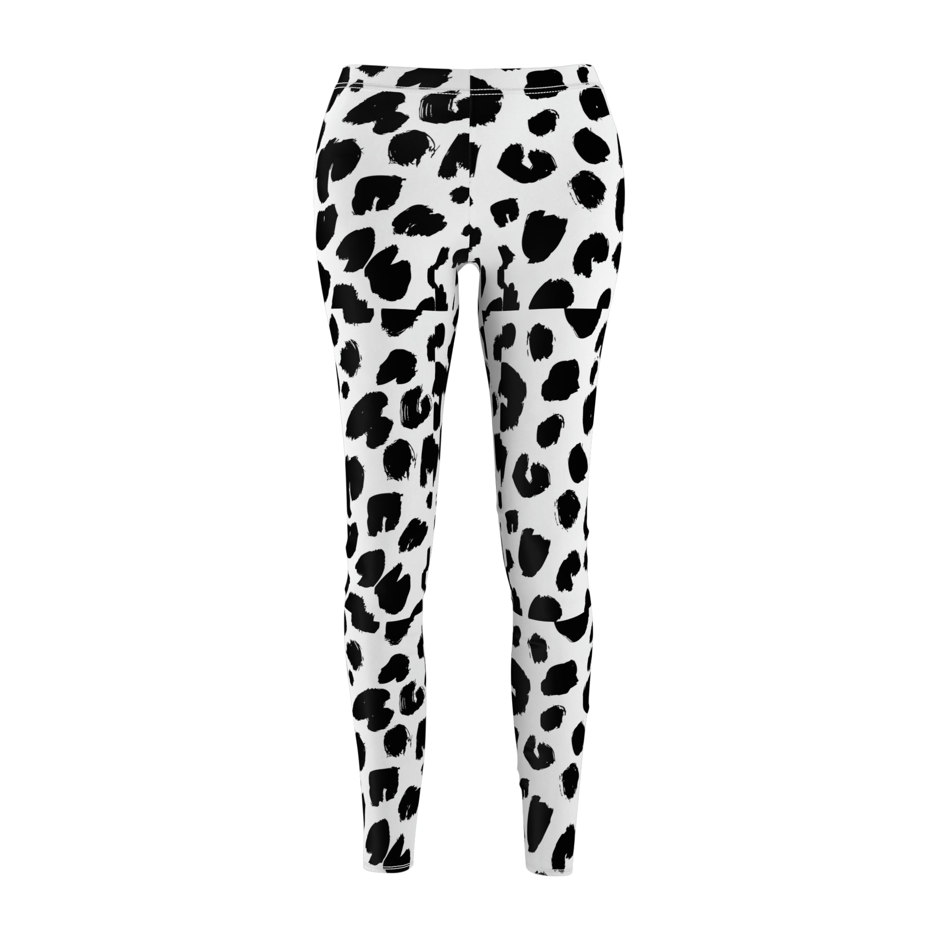 Leopard Black | Women's Cut & Sew Casual Leggings (AOP) | Printed Leggings for Women - Done With Love Store