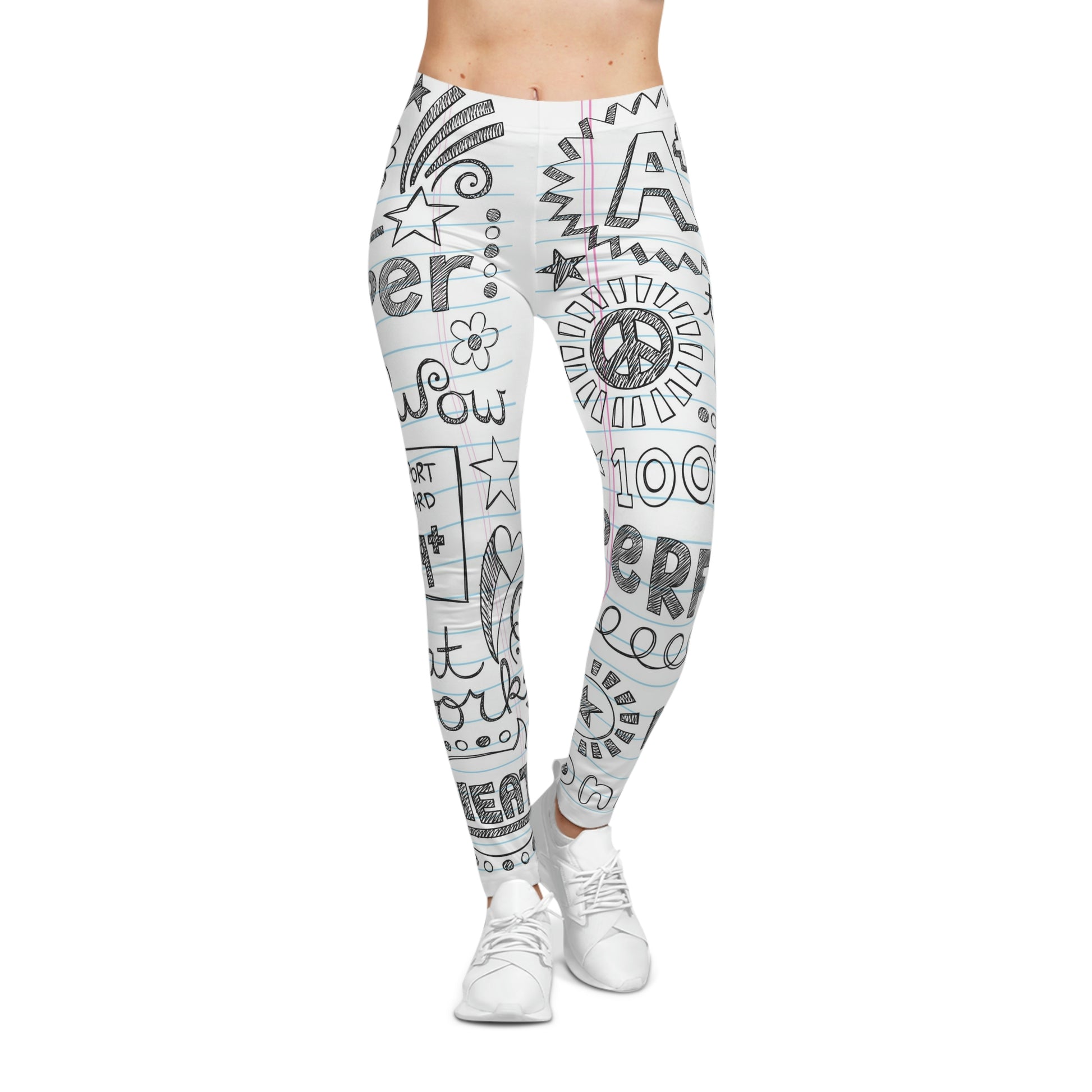 Doodle | Women's Casual Leggings (AOP) | Printed Leggings for Women - Done With Love Store