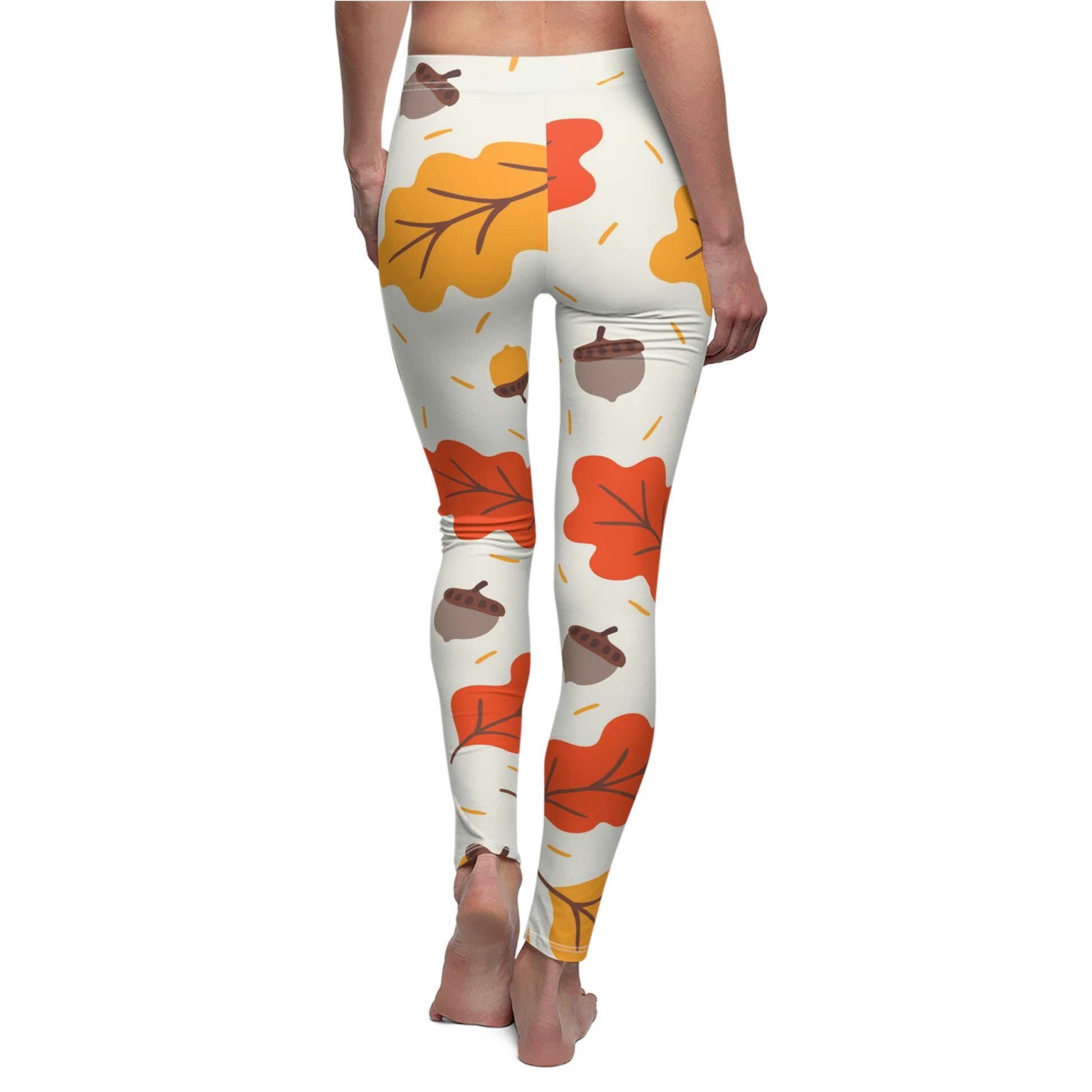 Autumn Leaves | Women's Cut & Sew Casual Leggings (AOP) | Printed Leggings for Women - Done With Love Store