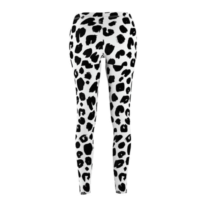 Leopard Black | Women's Cut & Sew Casual Leggings (AOP) | Printed Leggings for Women - Done With Love Store