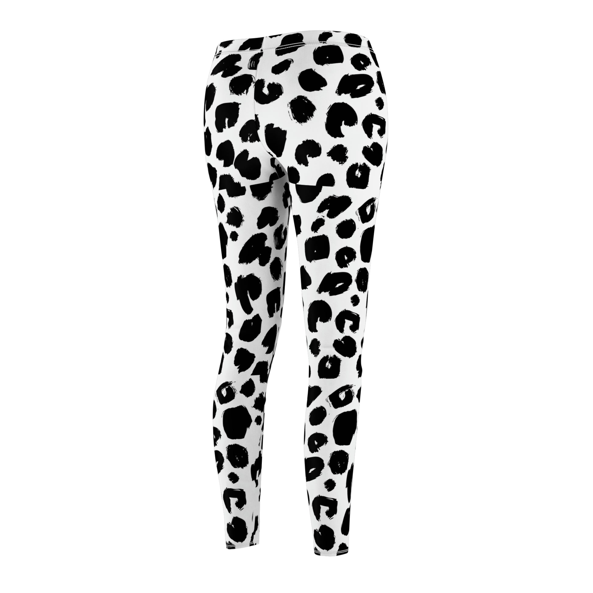 Leopard Black | Women's Cut & Sew Casual Leggings (AOP) | Printed Leggings for Women - Done With Love Store