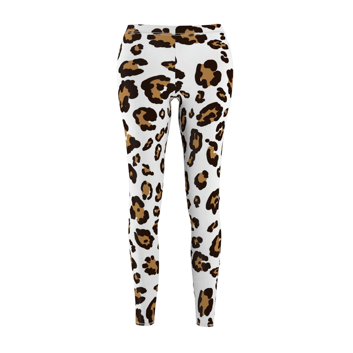 Leopard Brown | Women's Cut & Sew Casual Leggings (AOP) | Printed Leggings for Women - Done With Love Store