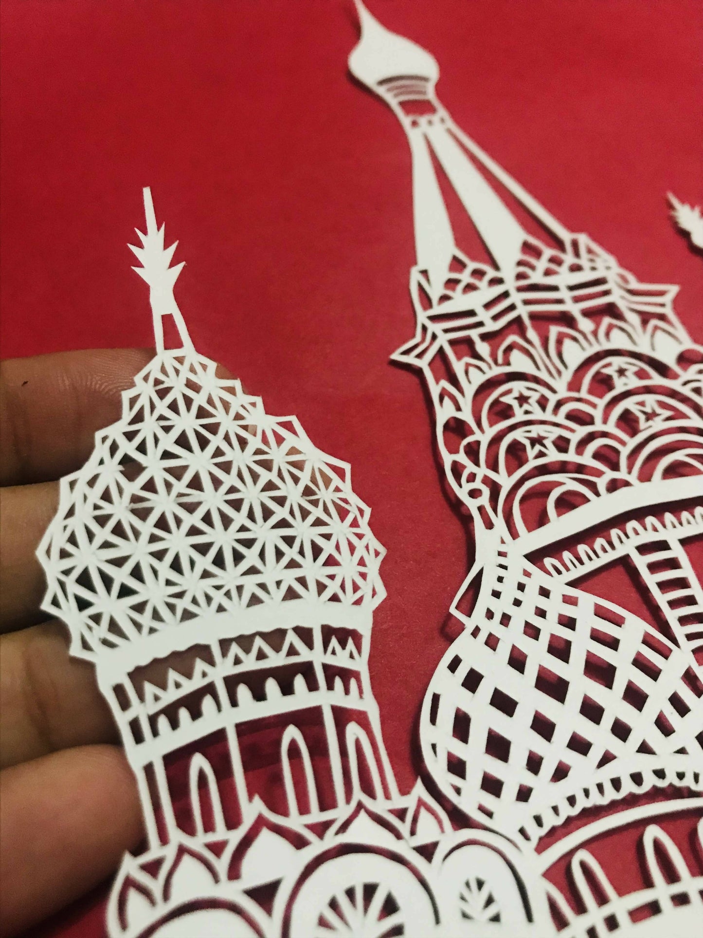 Moscow Beauty Paper Cutting Frame  | Paper Cut Art | New Home Art | The Kremlin | Housewarming Gift | Custom House Art | House Wall Art - Done With Love Store