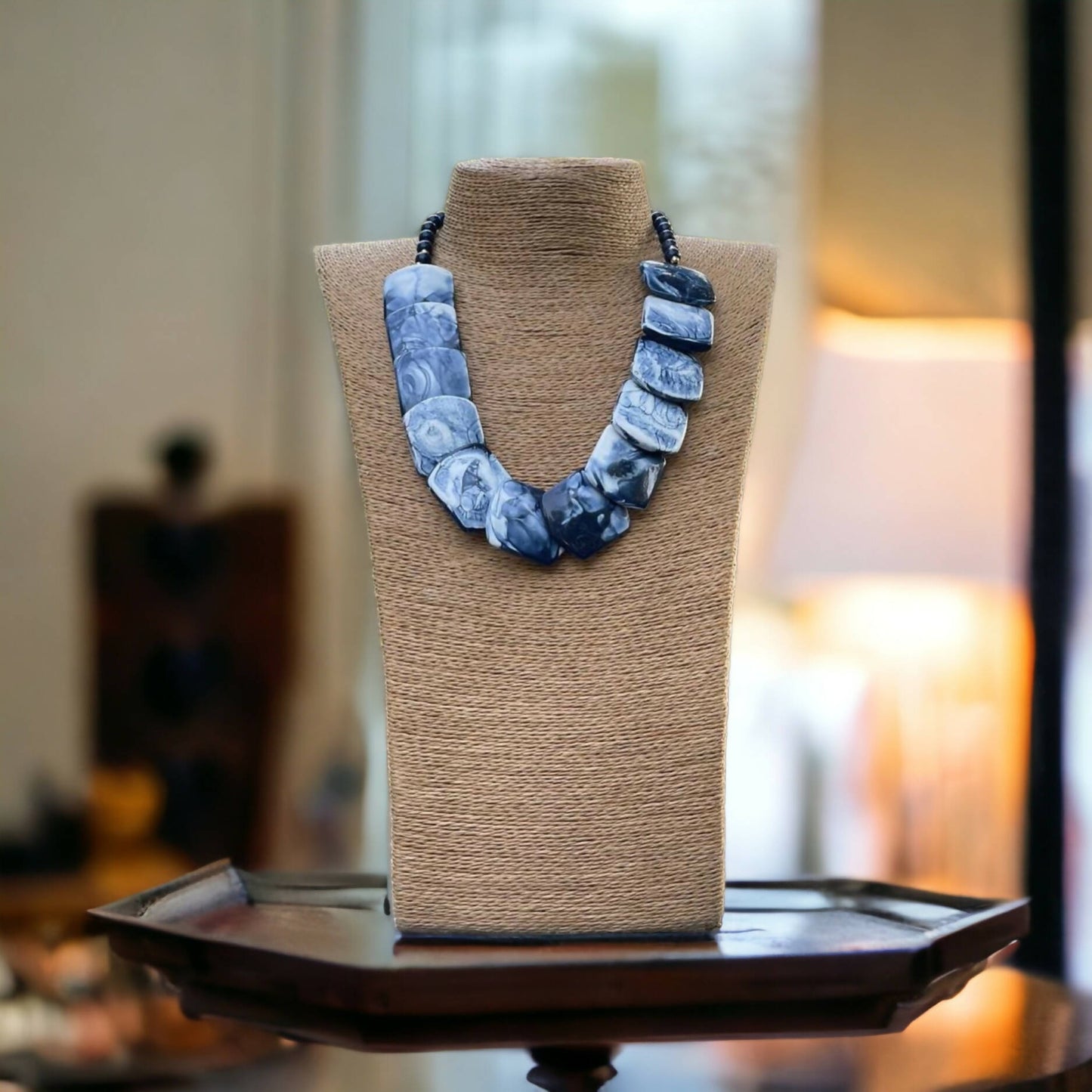 Marble Necklace (Available in Green & Blue)